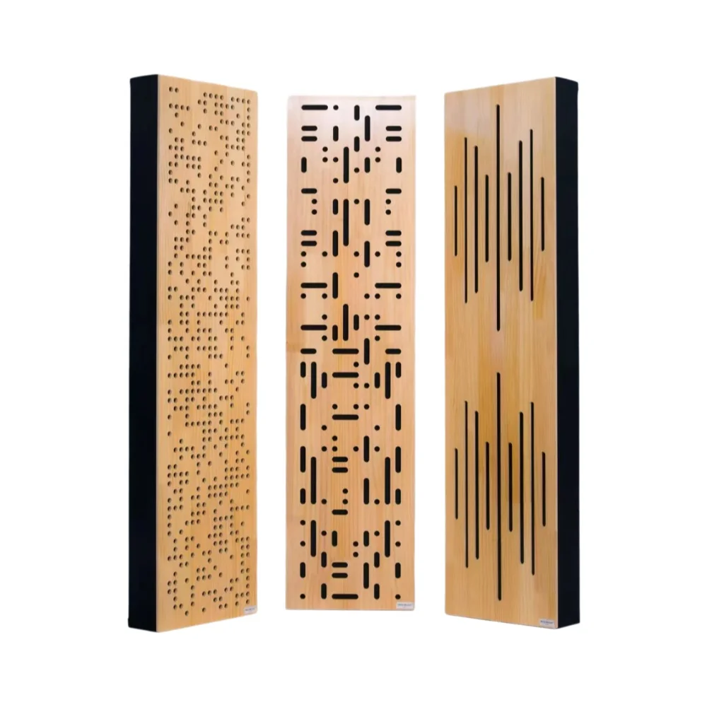 Panneau acoustique Helmholtz 120x30x10cm en bois, diffuseur pour studio, panneau de réglage spécialisé pour réduire les échos de la pièce