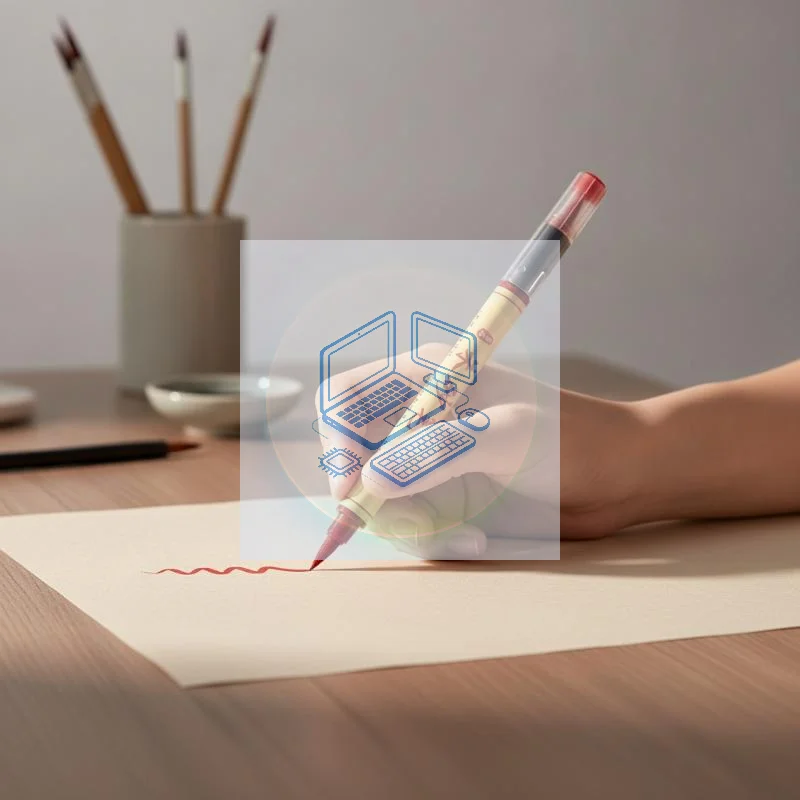 Cinnabar Calligraphy Brush Pen Chinese Blessing Writing Practice Tool Xuan Paper Stationery Supplies for Beginners Students