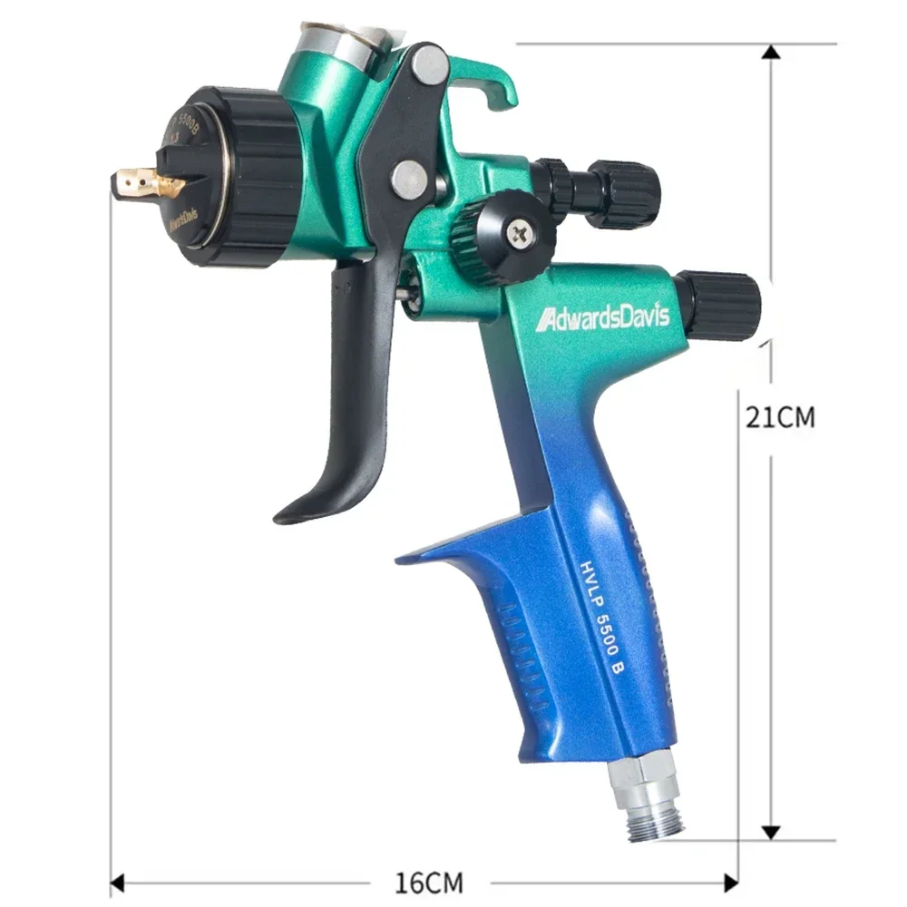 Manual de Baixa Pressão Alta Atomização Pistola, Móveis de Couro Reparação Automóvel, Verniz UV, Ferramenta Glazing Spray, 1.3mm HVLP, 600ml