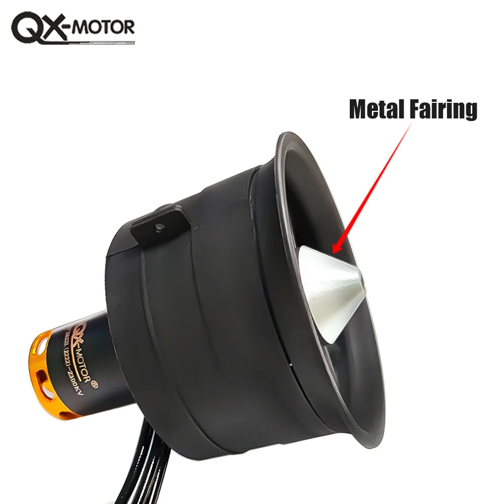 QX-Motor 12 Blades Brushless Motor 64mm EDF QF2822 2100KV 2300KV 3300KV 4300KV CW CCW For RC Airplane Drone Model Toy Parts