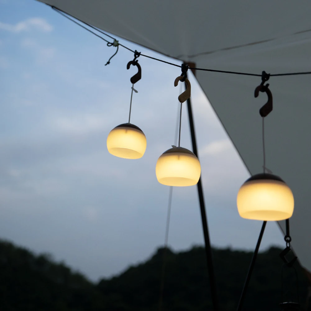 Lanterna da campeggio portatile a LED Luce soffusa da campeggio multifunzionale Lampada da atmosfera sospesa Tenda Luce notturna di emergenza per i viaggi
