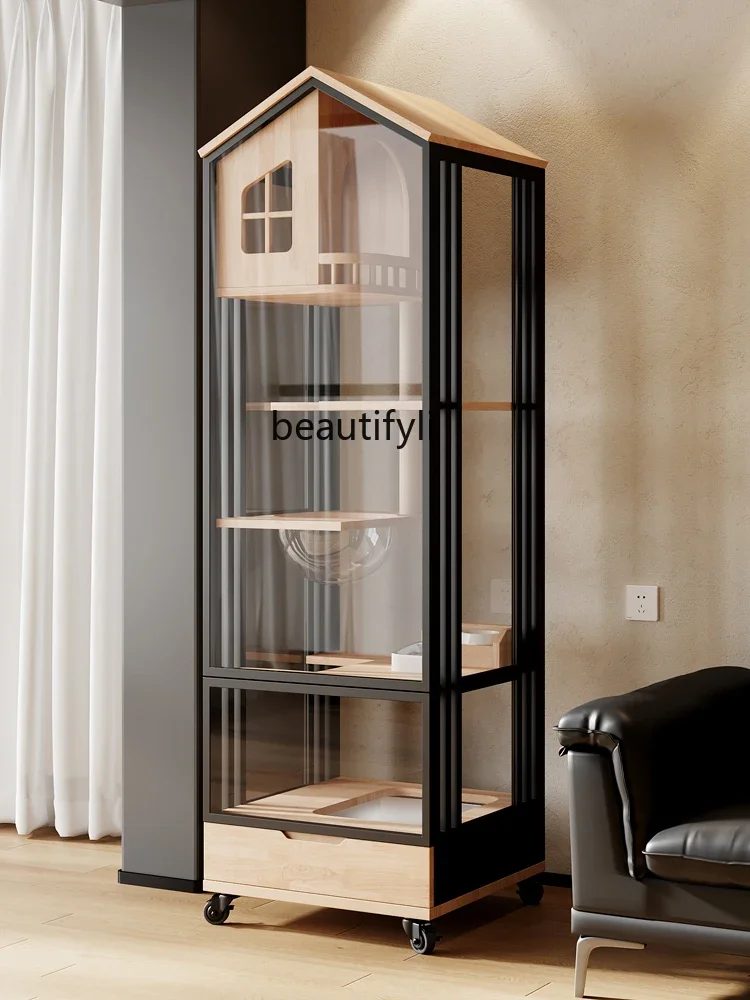 

Asmt51 Не занимает места кошачьей виллы в помещении для небольшой квартиры, кошачий туалет, встроенный панорамный шкаф для кошек, чистый твердый wo