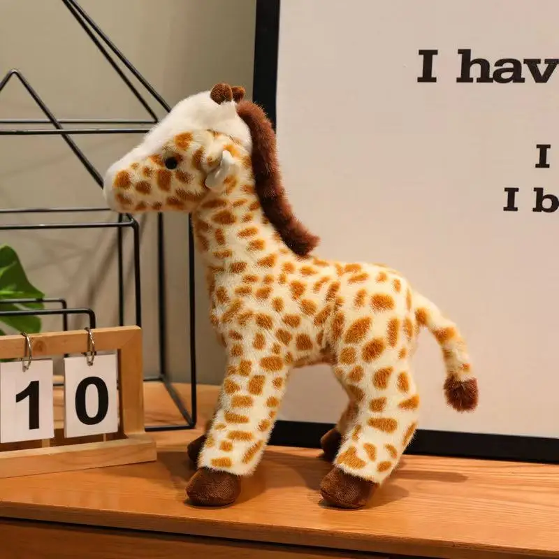 Nieuwste gesimuleerde giraffe pop Kawaii gevulde knuffelpop Cartoon Anime schattig kussen vakantiecadeau leuke pop voor kinderen