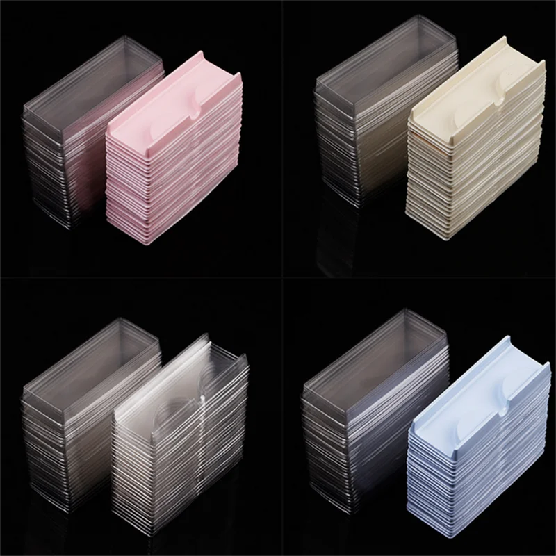 50/100/200PCS Rosa Ciglia Finte Scatola Vuota Ciglia Custodia Contenitore di Immagazzinaggio Organizzatore Professionale Trucco Lash Forniture