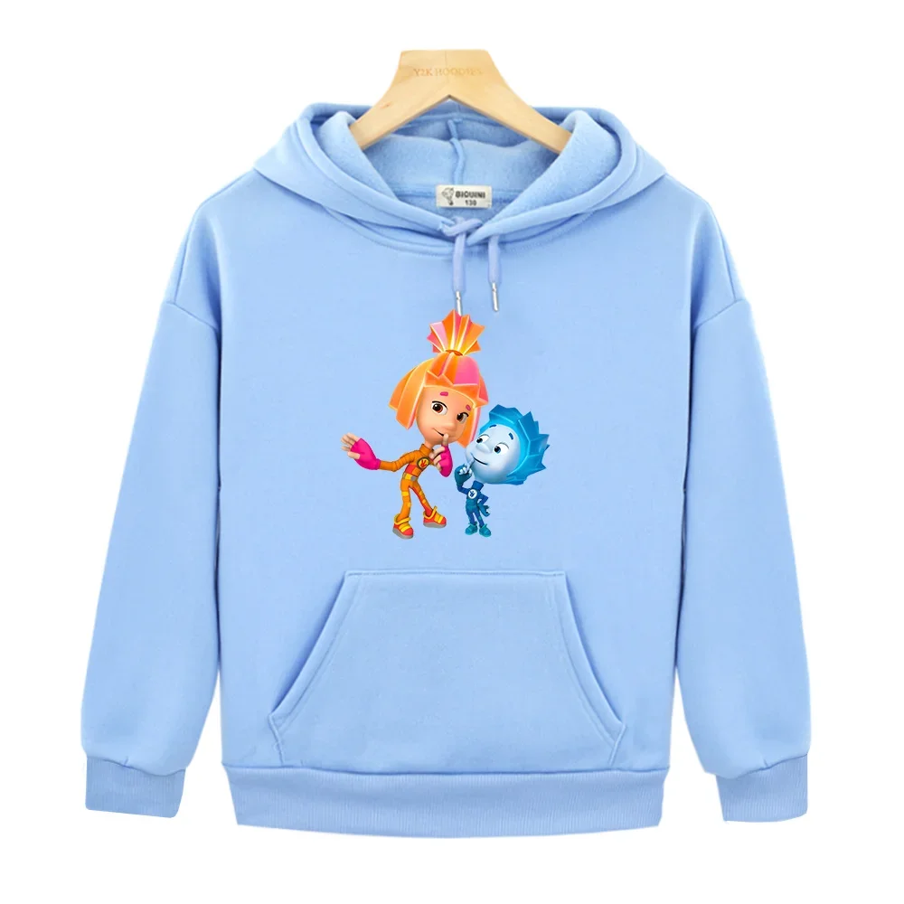 The Fixies Anime Cute Graphic Hoodies Kawaii Print Children Kids  Sweatshirts Boys and Girls Clothing Long Sleeve Cartoon Hoody