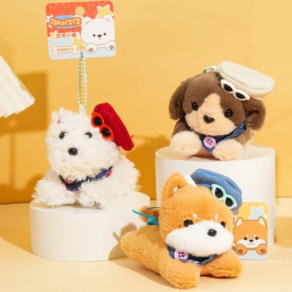 

Bag Pendant Cartoon Dog Plush Toy Keychain Stuffed Animals Dog Doll Pendant Comfort Soft Dog Plush Pendant Bag Decor
