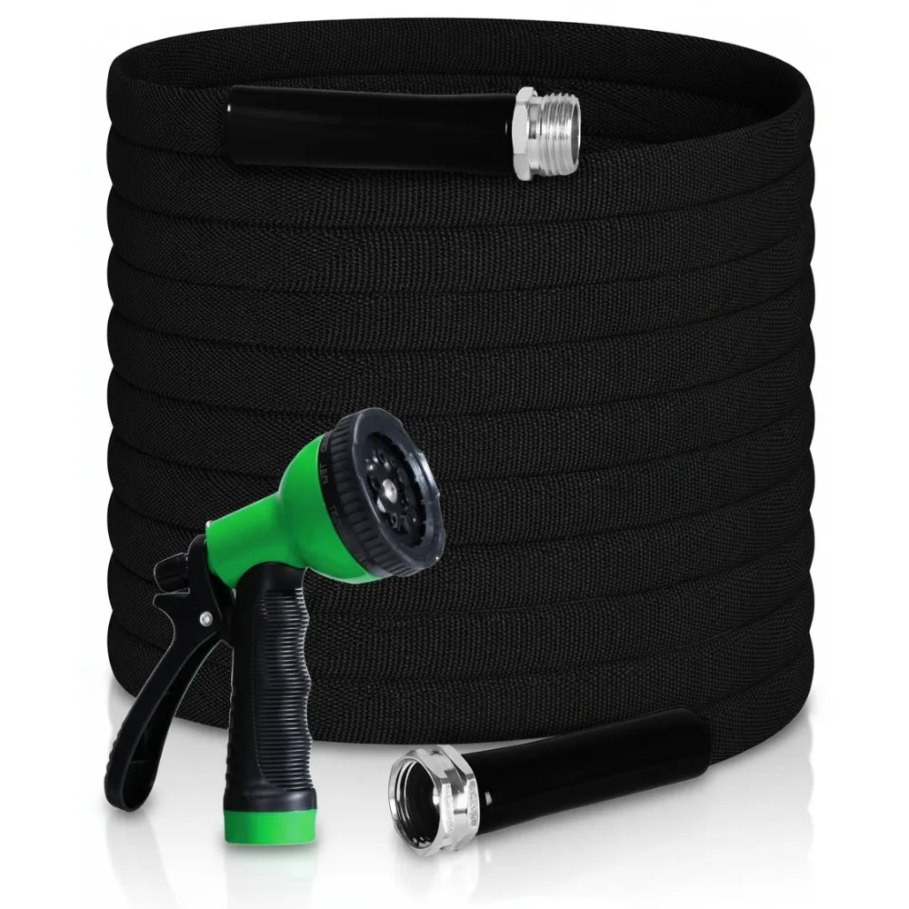 

5/8 in. x 100 FT Flexible Garden Hose with 7-Function Nozzle, Lightweight Kink-Free Water Hose for Yard Cleaning