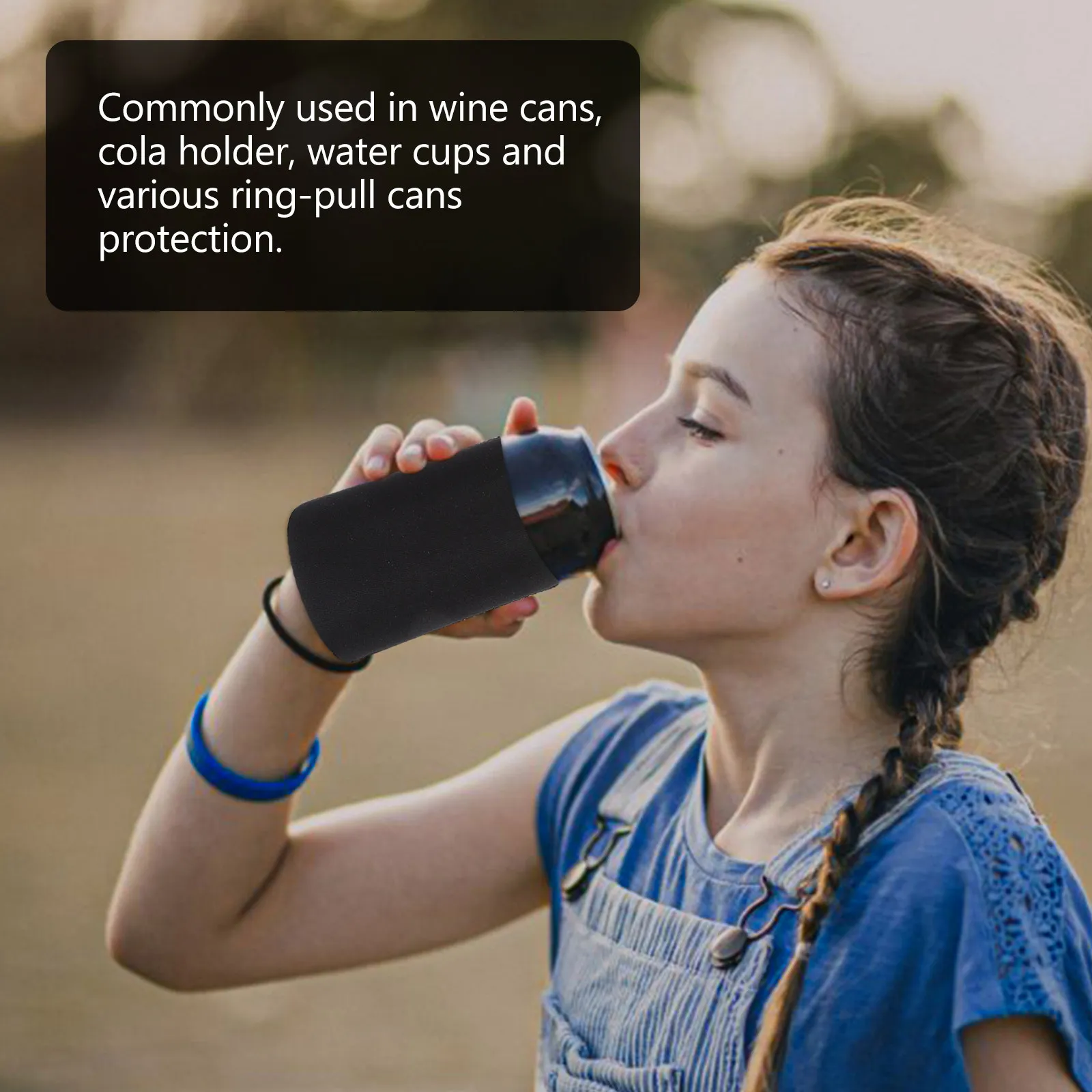 10Pcs Reusable Ring-Pull Can Covers Slim Beverage Sleeves Bottle Insulators for Hiking Camping Bbq Beverage Sleeves