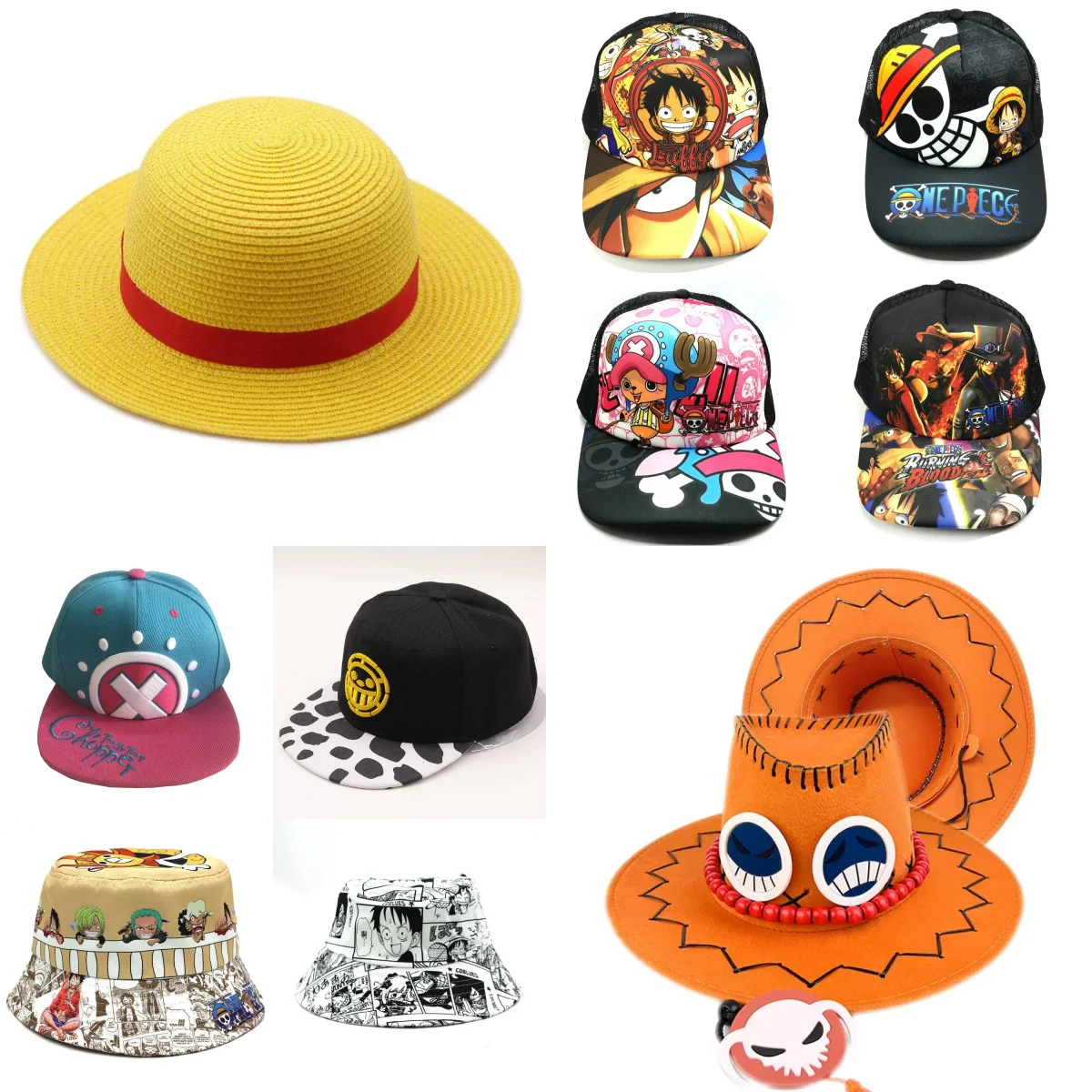

Anime Luffy Straw Hat for Men and Women, Cartoon Cosplay Caps, Summer Sunshade Hats, Performance Accessories for Boys and Adults