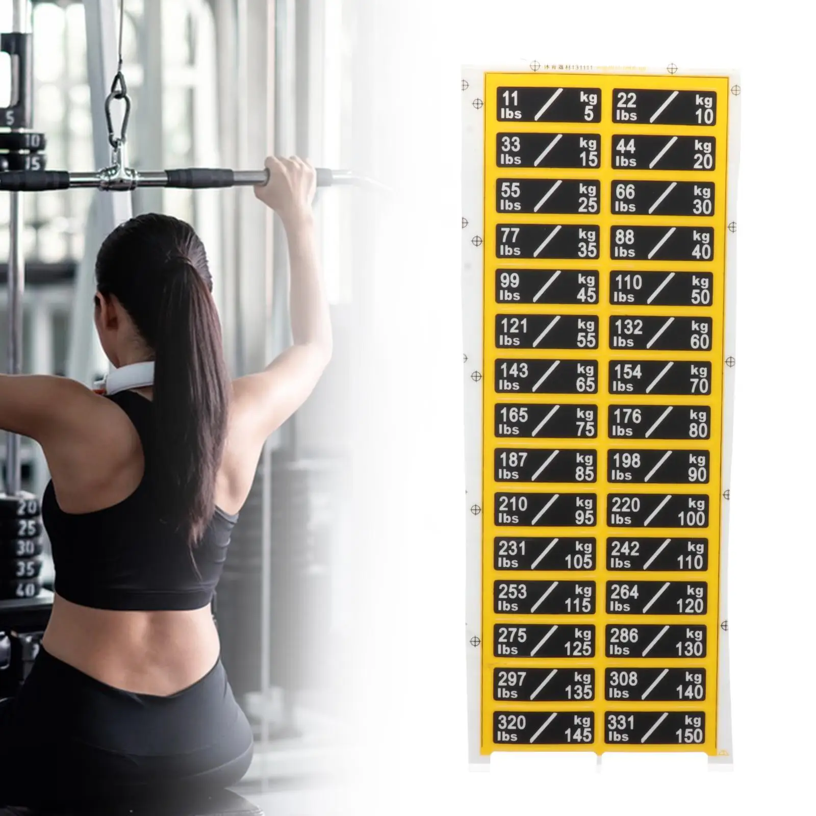 Weight Stack Labels Weight Stickers Weighted Block Label Sticker Number Stickers 11lbs to 331Ibs for Gym Strength Training