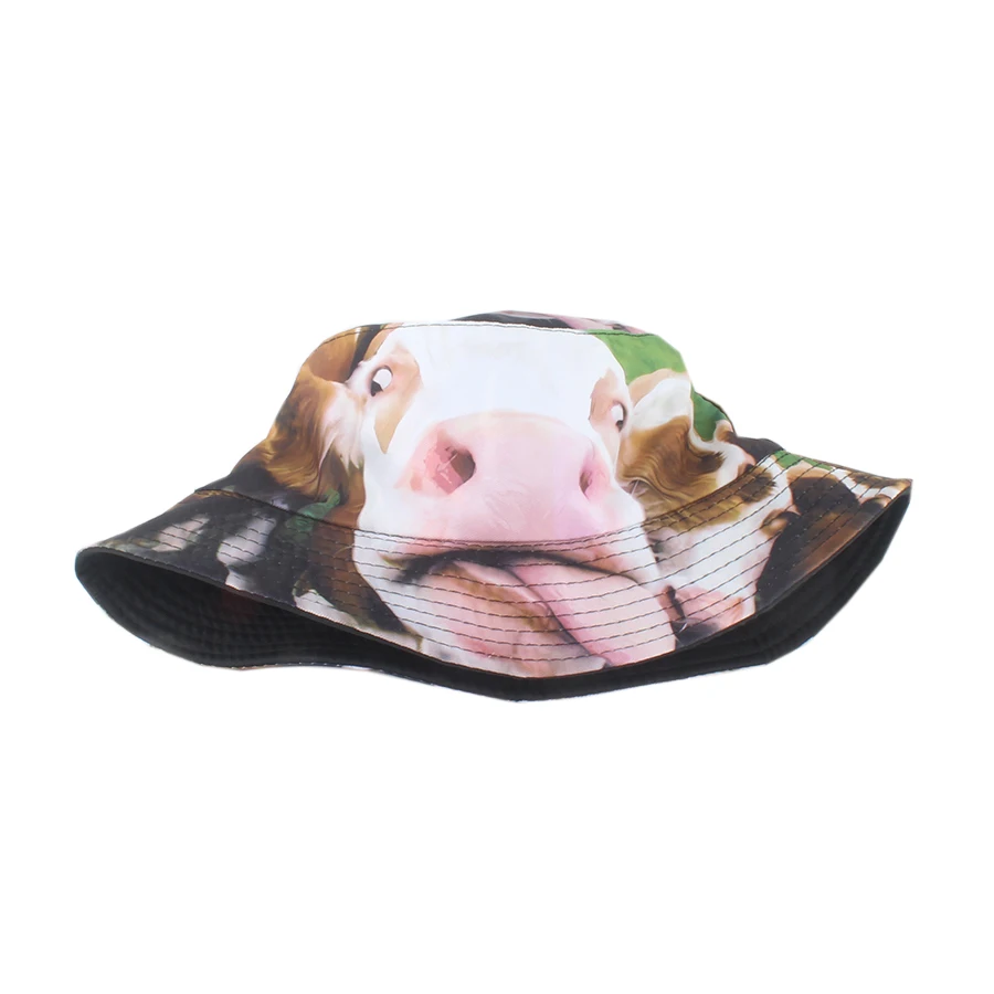 3D Printing Animal Bucket Hat For Women Men Fashion Street Hip Hop Caps Outdoor Sun Protection Foldable Reversible Fisherman Hat