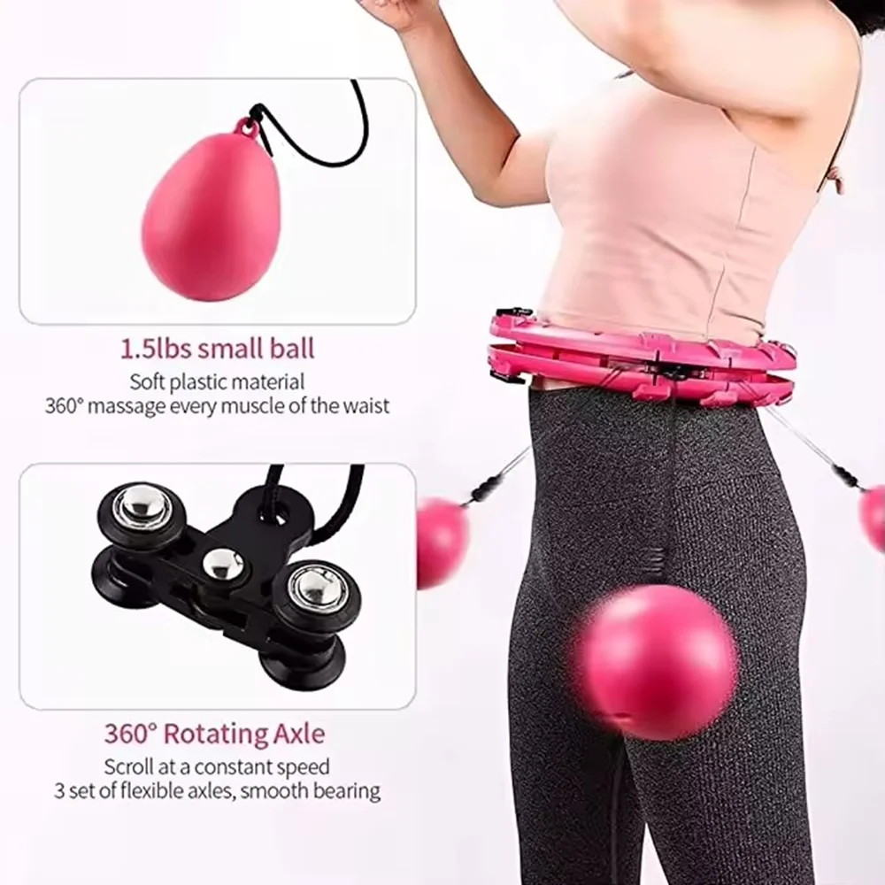 Adults Exercise Slimming Smart Weighted Detachable Hula Ring Intelligent Women Massage Hoola Hoop Fitness With Counter