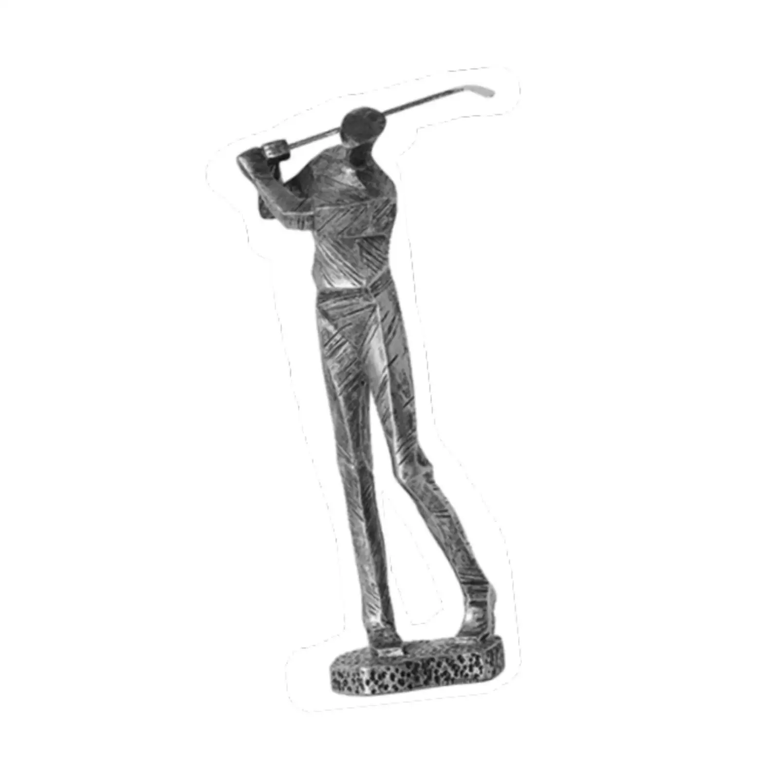 Resin Figurine Modern Ornament Golf Athlete Decor Golfer Sculpture Golfing Statue for Home Office Cabinet Christmas Farmhouse