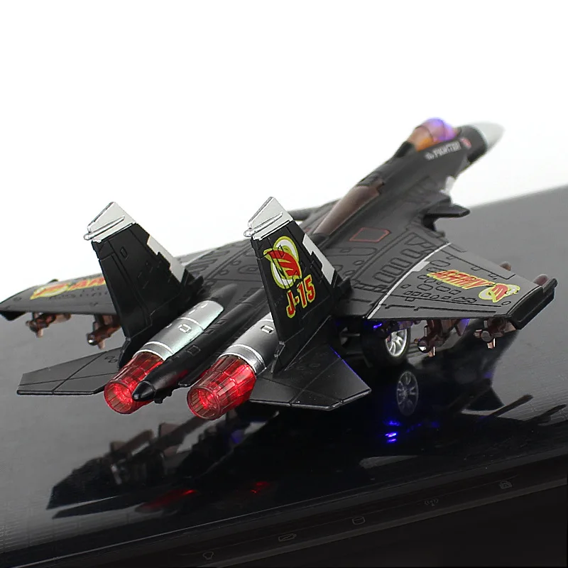 j-15-戦闘機軍用合金戦闘機モデル音響光学返還力航空軍用航空機モデルおもちゃの装飾品ギフト