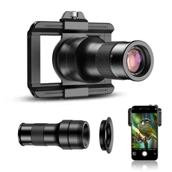 APEXEL 2in1 Telephoto Macro Lens Observation 6X Telescope Lens for iPhone/Android Phones Shooting Mobile Phone Lens Accessories