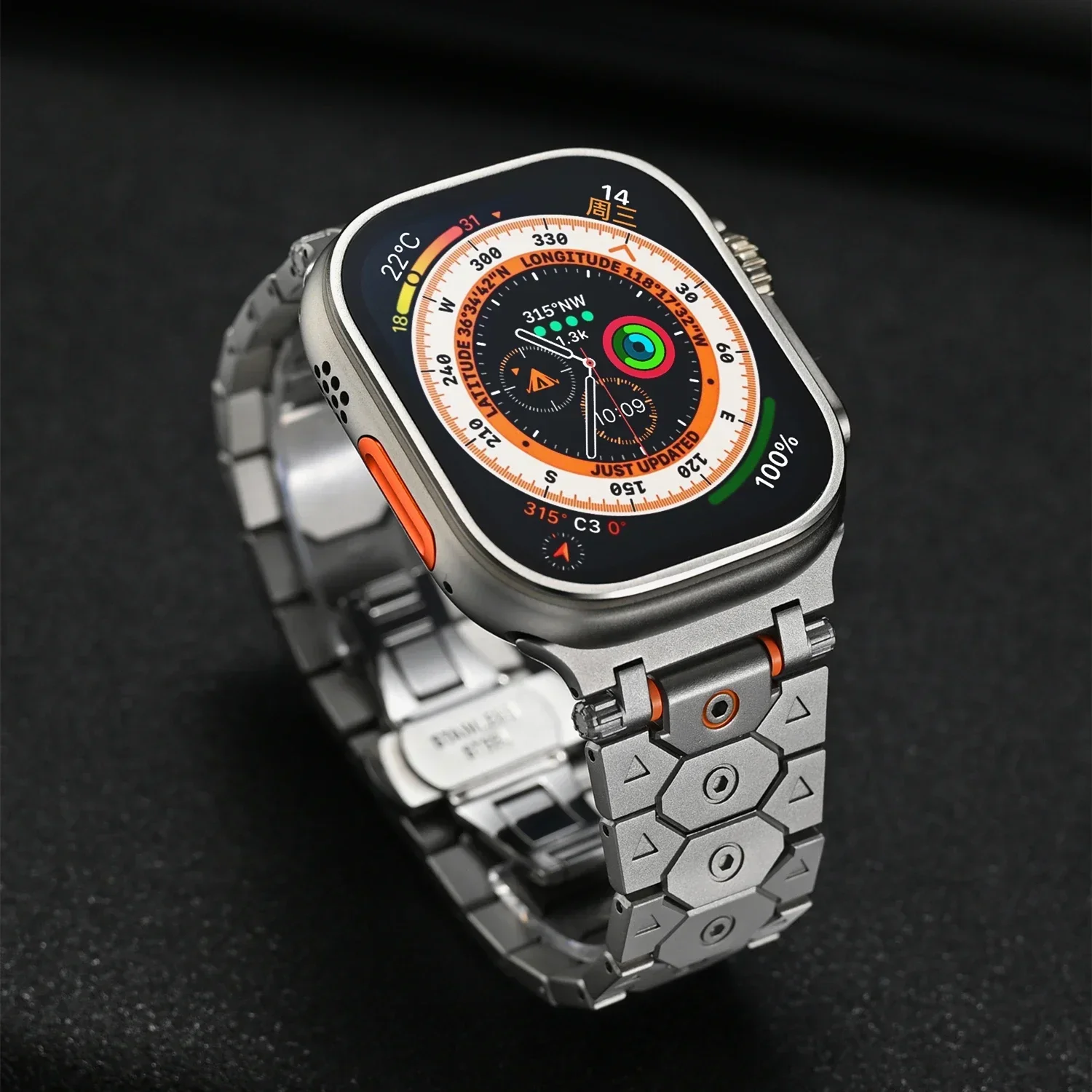 

Ремешок из нержавеющей стали для Apple Watch Ultra 2 49 мм 46 мм 44 45 мм, роскошный браслет для IWatch Series 10 9 8 7 6 5 Se Ultra