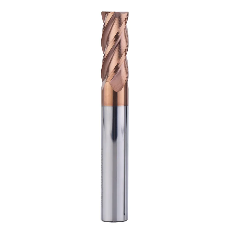 HRC55 Carbide Corner Rounding End Mill 2 4 6 8 10 R0.5 R1 4Flutes Iron Cutter CNC Maching CNC EndMill Milling Cutter Nose Mill