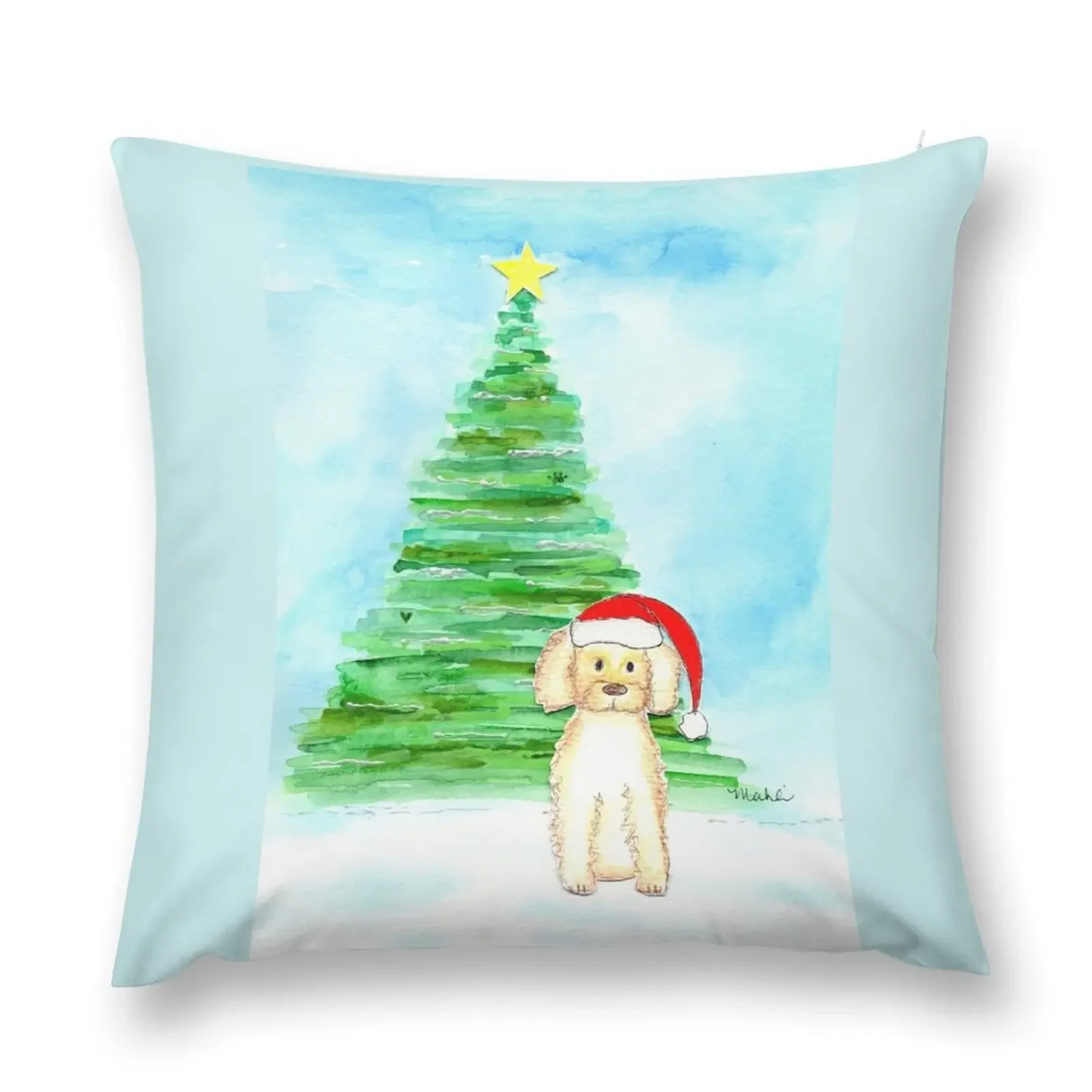 

Santa Doodle Christmas Tree Throw Pillow Sofa Covers For Living Room christmas decorations 2025 bed pillows luxury decor pillow