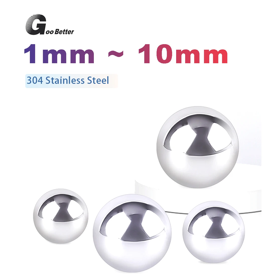 

304 Stainless Steel Solid Ball Dia 1-10mm SUS Precision Bearing Steel Small Pellet Slingshot Marbles Round Smooth Slides Ball