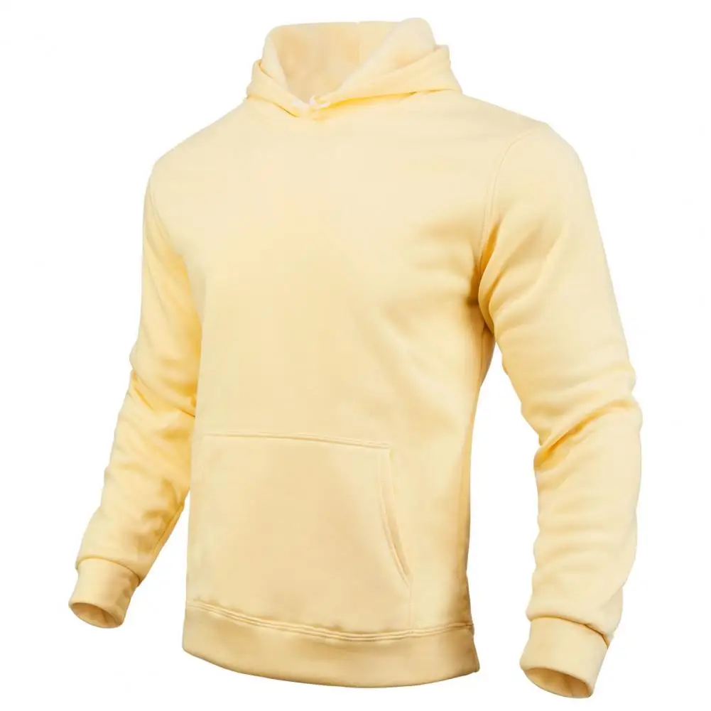 Sweat à capuche pour hommes, Simple, couleur unie, avec poche, décontracté, printemps