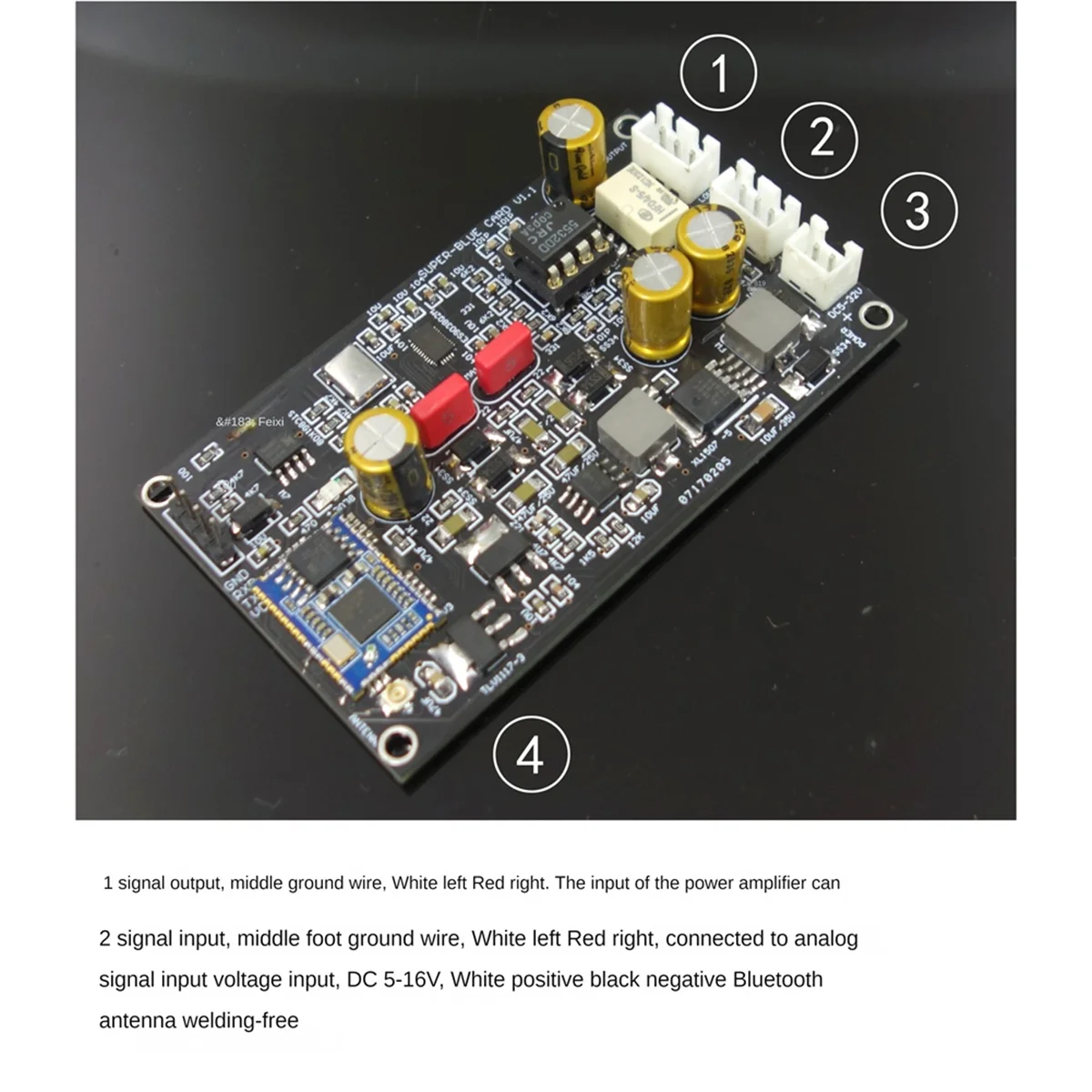 Bluetooth 5.1 QCC5125 ES9038 ES9038Q2M Modulo di decodifica Ingresso analogico Supporto di decodifica dura Doppio APTX-HD LDAC senza perdita