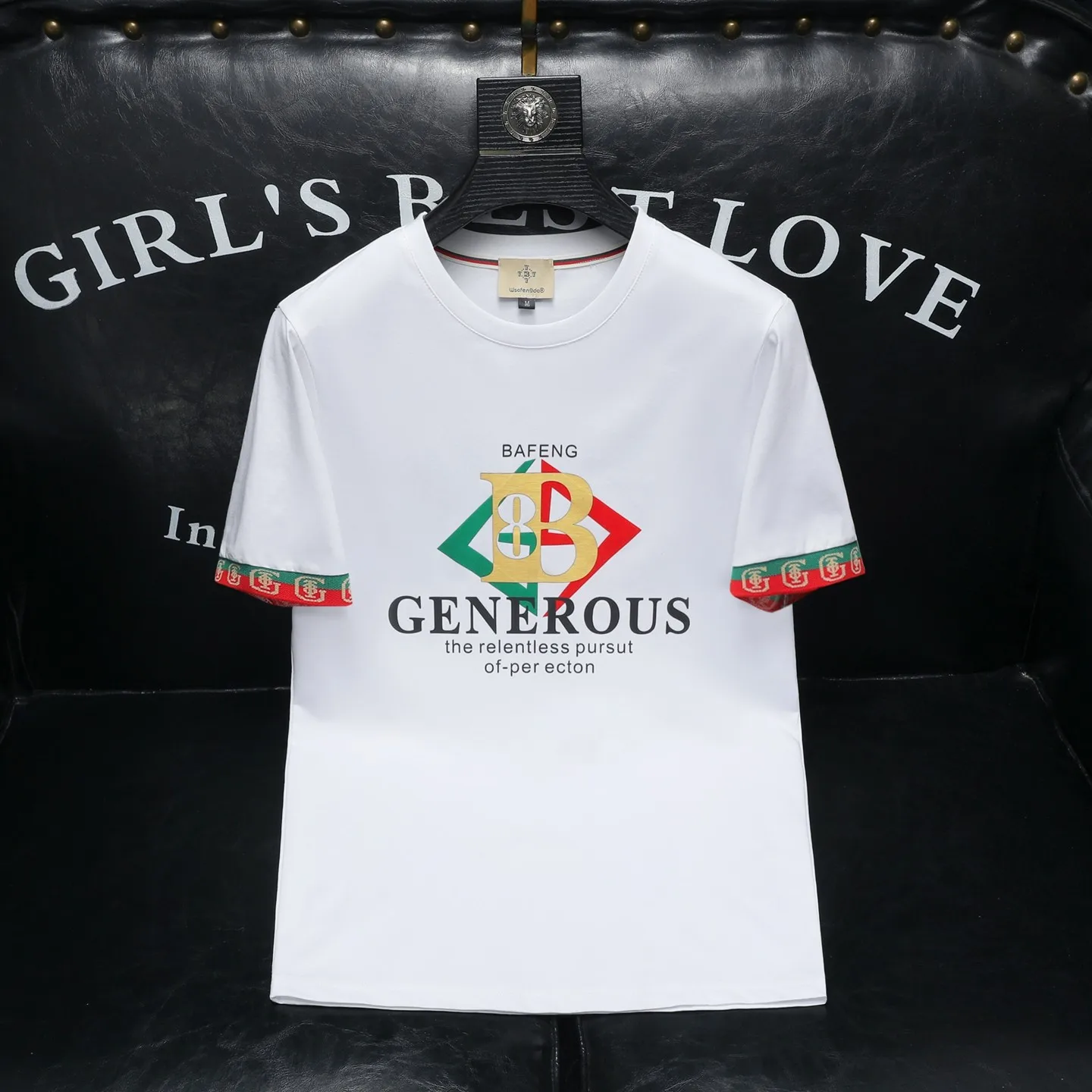 

Новая мужская футболка 2026 года с коротким рукавом, с буквенным принтом, из шелкового хлопка, приталенная, молодежная, дышащая, с круглым вырезом, для весны и осени