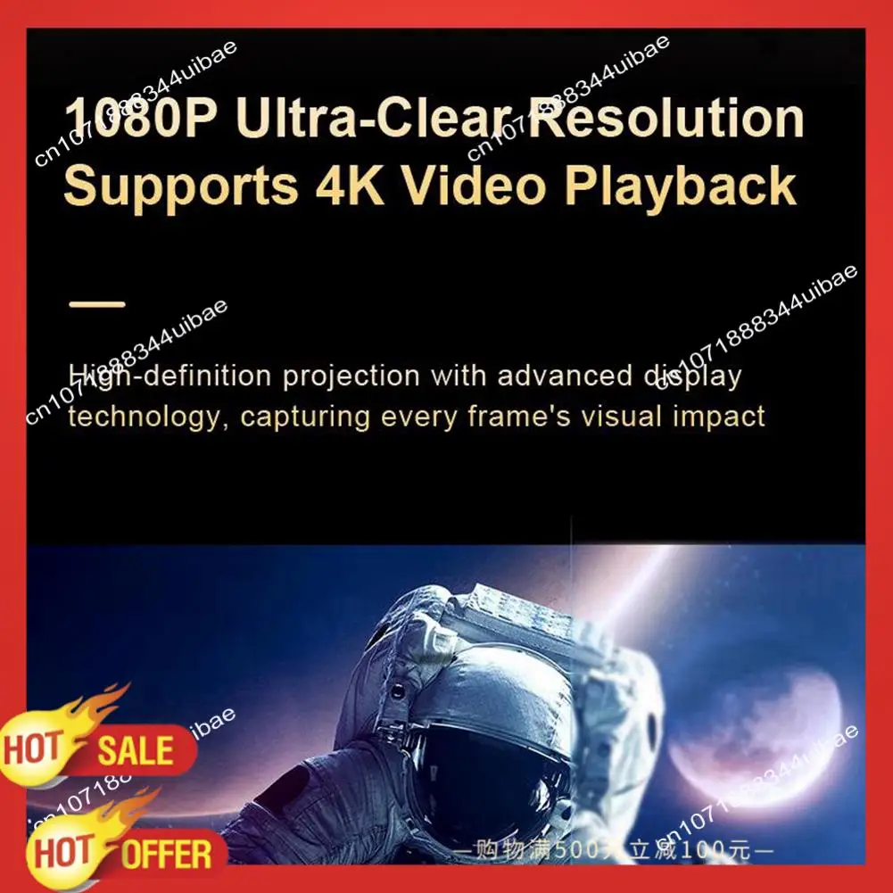 

B47C Mini Projector Mini 1080P Projector Height Adjustment Portable Supported Home Theater Video Beamer UK Plug