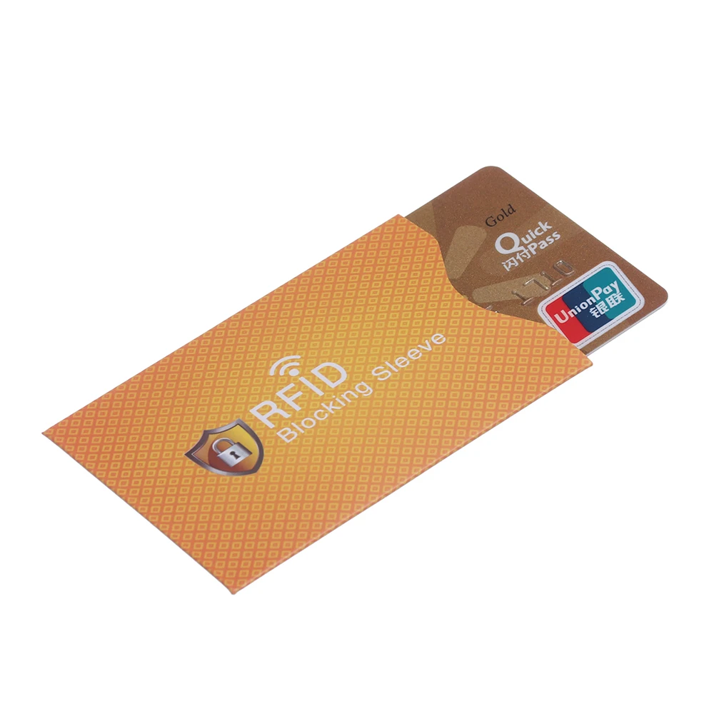 Chống Quét Chống Trộm Có EMF Che Chắn RFID NFC Chặn Tay ID Tấm Bảo Vệ Giá Đỡ Cho Thẻ Tín Dụng 1 Cái