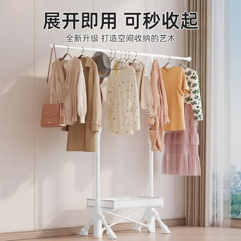 Coat Racks Living Room Furniture, Ready‑To‑Use Space‑Saving Drying Rack, Floor‑To‑Ceiling for Balcony Bedroom Bedding Storage