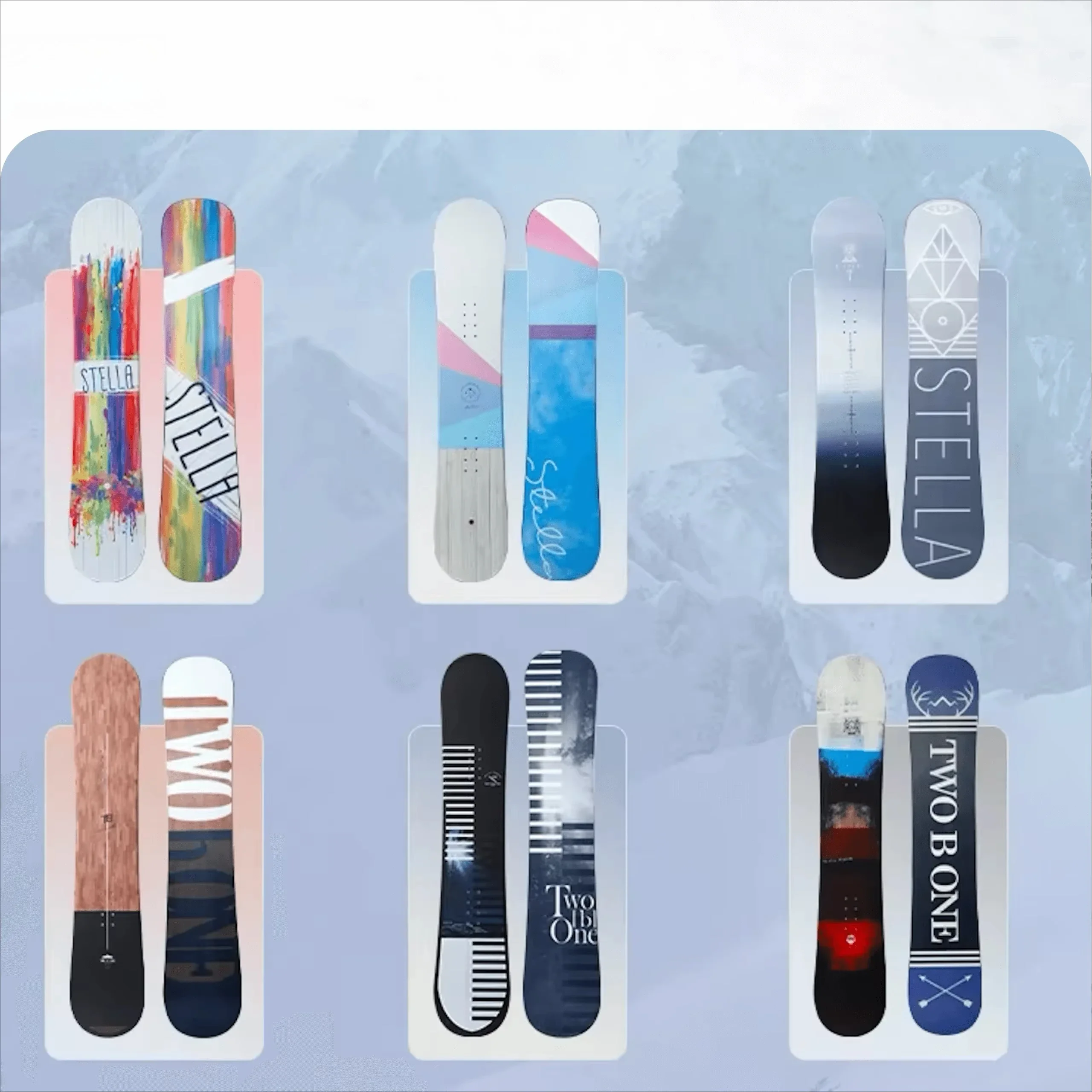 China Manufacturer Custom Sandwich Structure Camber Medium Soft All Mountain Freestyle Winter Snowboard for Ski Resorts Beginner