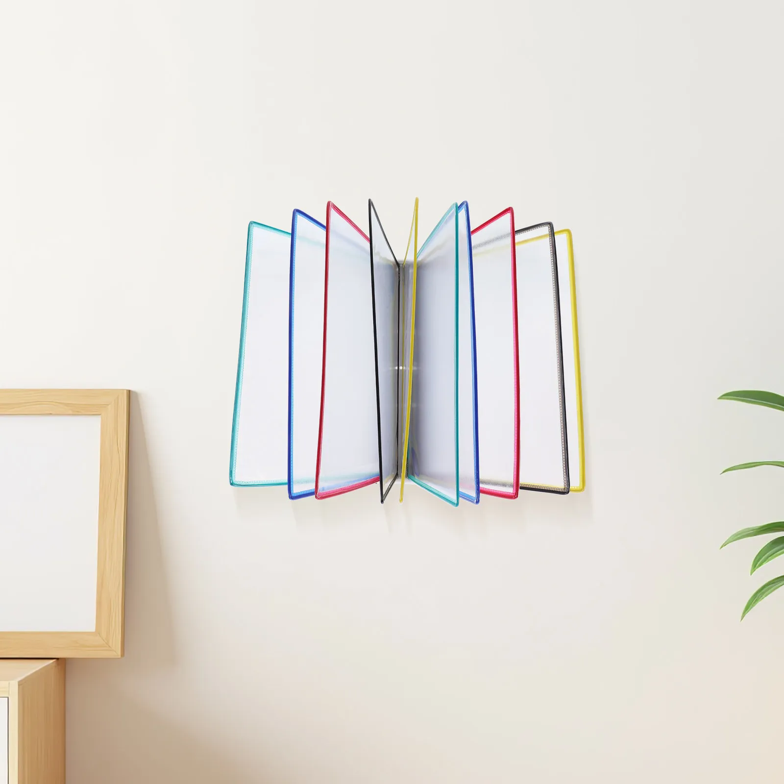 

Настенная подставка для документов формата А4 на 10 слотов, железная рама, ПВХ-вкладыши, компактный офисный органайзер для файлов, держатель для брошюр