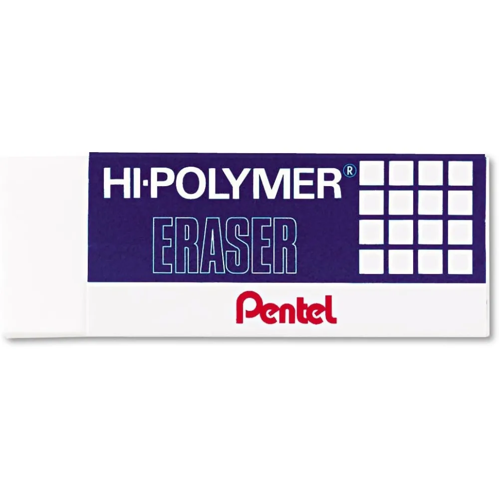 Large White Hi-Polymer Block Eraser Pack of 3 for School Office Stationery