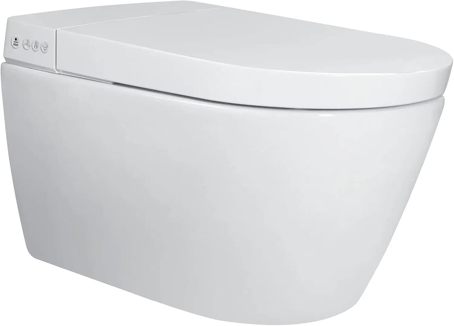 ABS In-Wall Smart WC Bowl Combo Set, Bidé Assento Tanque e Sistema de Transportadora, Botões Cromados, 2x4 Pregos