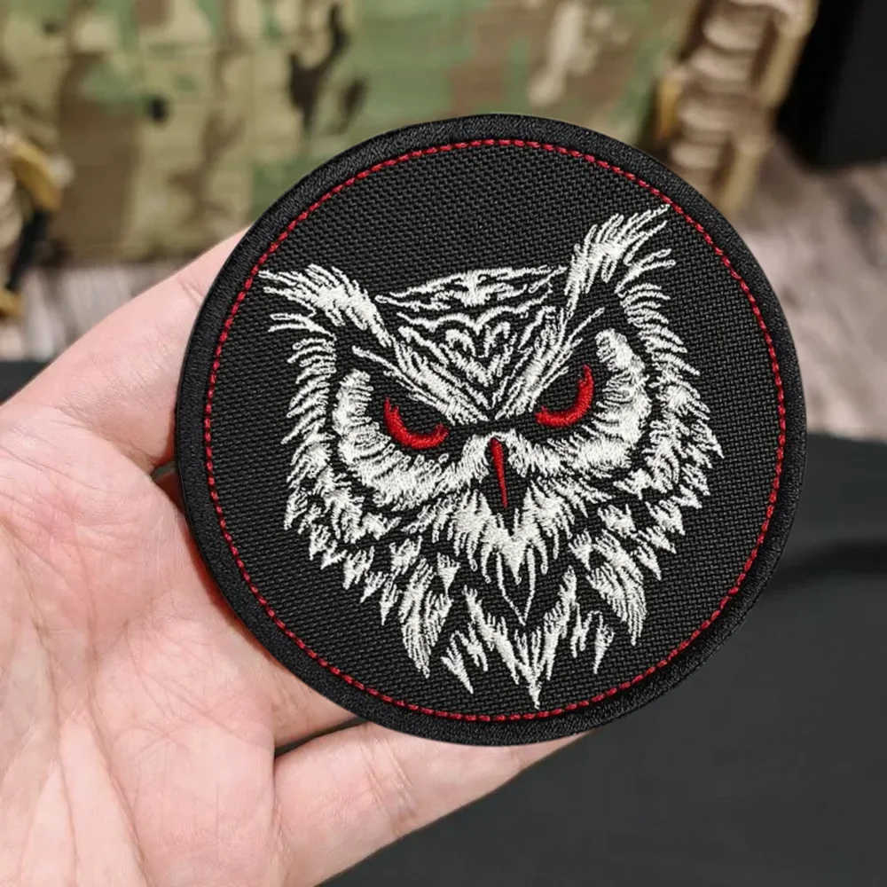 Parche táctico búho – Insignia militar con velcro para mochila - imagen 5
