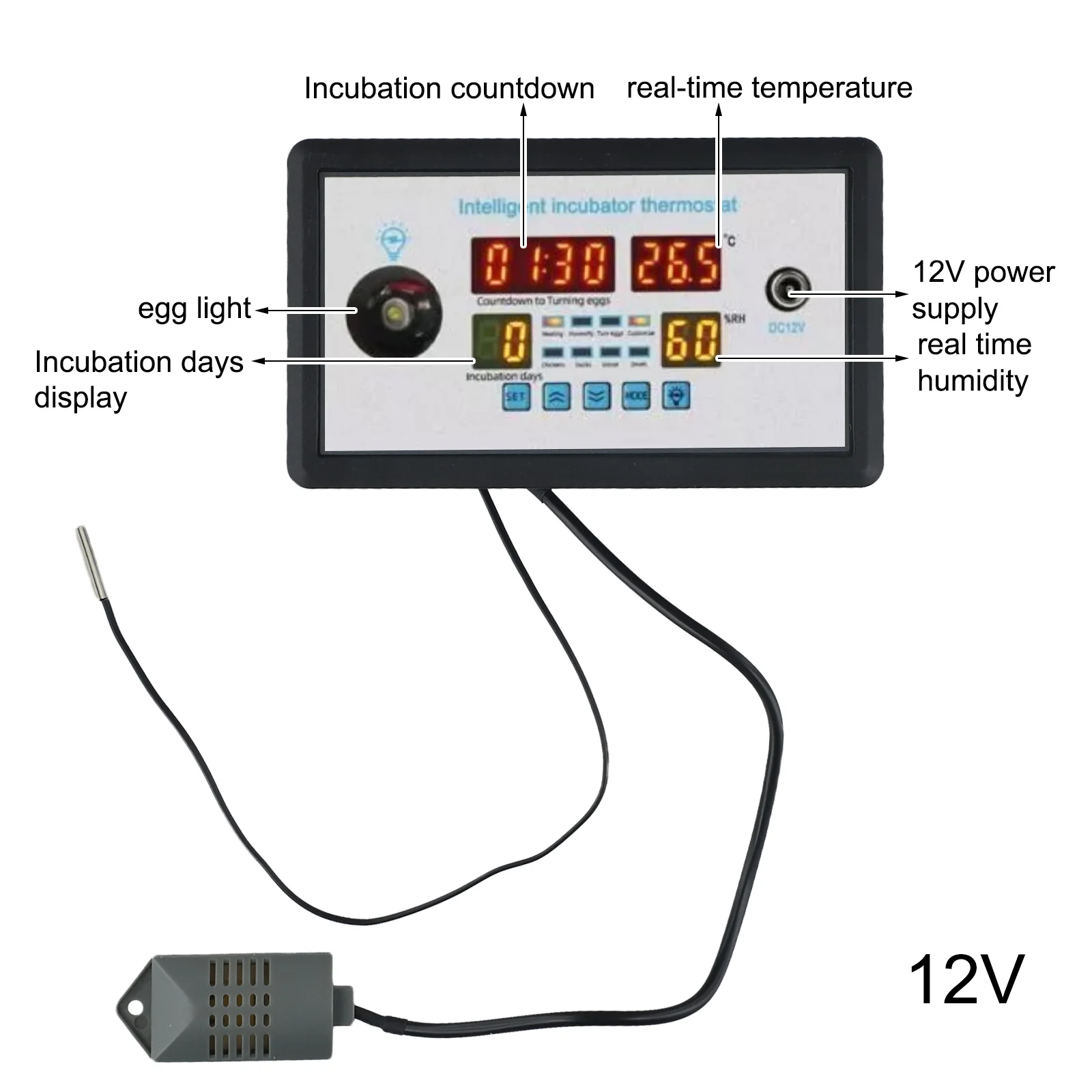 Egg Controller Incubator With Multifunction Automatic Temperature Thermostat For Both Civil And Industrial Purposes