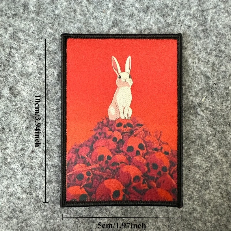 Parche táctico conejo esqueleto – Insignia de moral militar - imagen 5