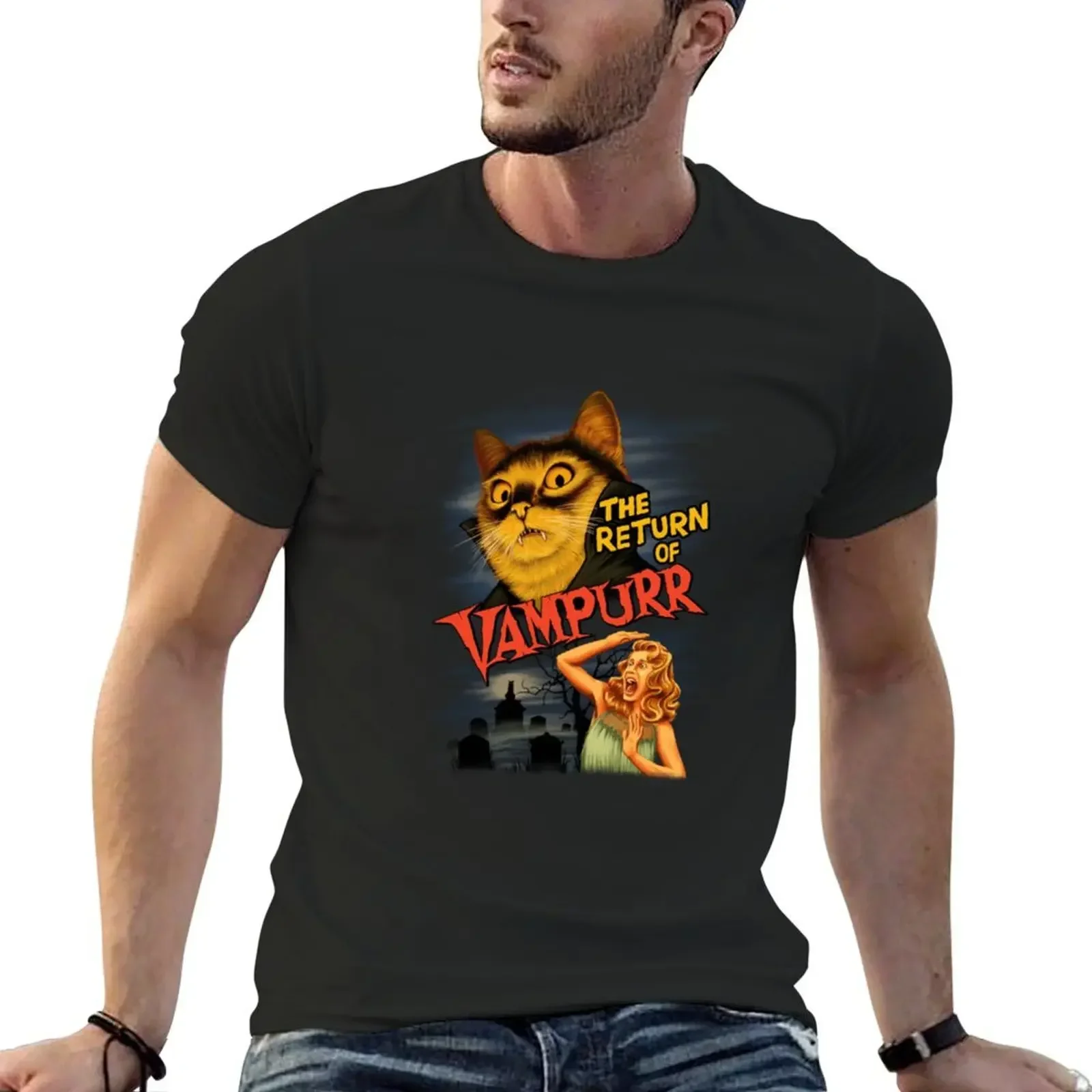 The Return of Vampurr T-Shirt cute tops plus size clothes heavyweights T-shirt men