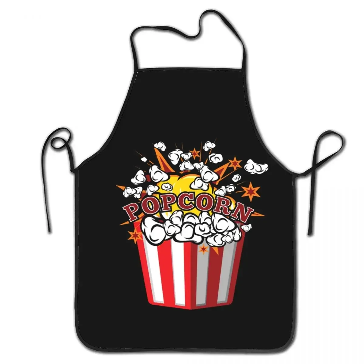 Zabawny fartuch z popcornem Mężczyźni Kobiety Unisex Kuchnia Szef kuchni Dzień filmów Przekąski Tablier Kuchnia do gotowania Pieczenie Malowanie