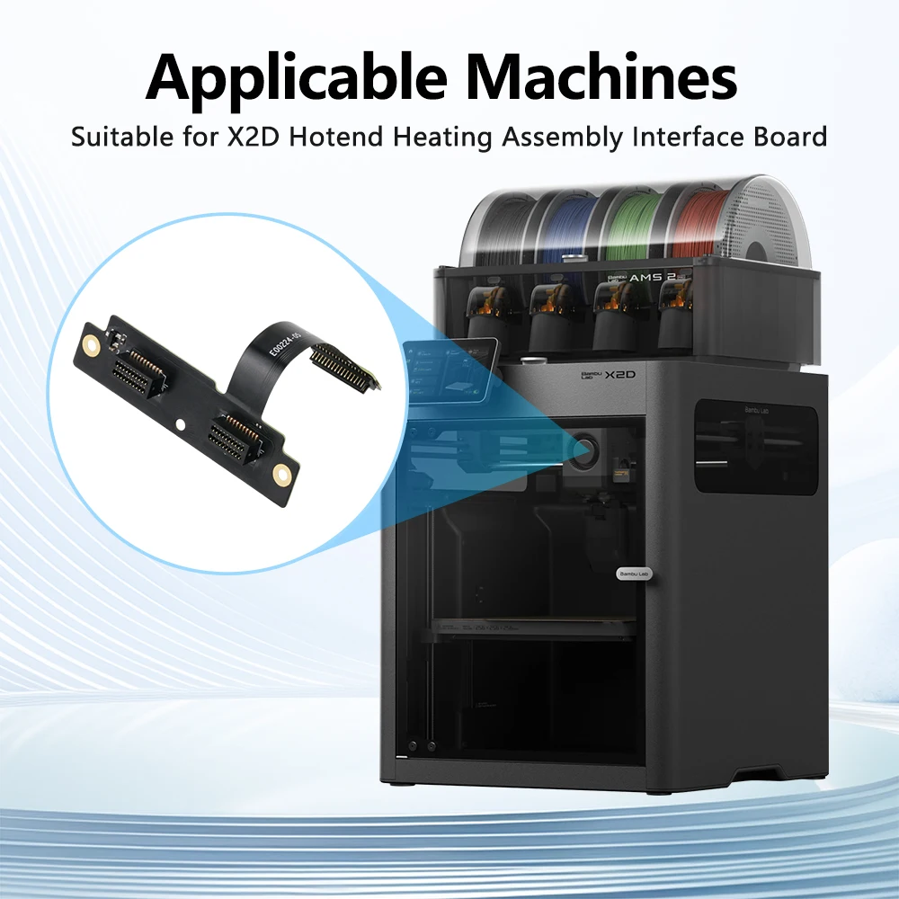 Hotend Heater Assembly Interface Board For Bamboo X2D Top Quality Heating Signal Circuit Spare For Bambu Lab X2D 3D Printer Part