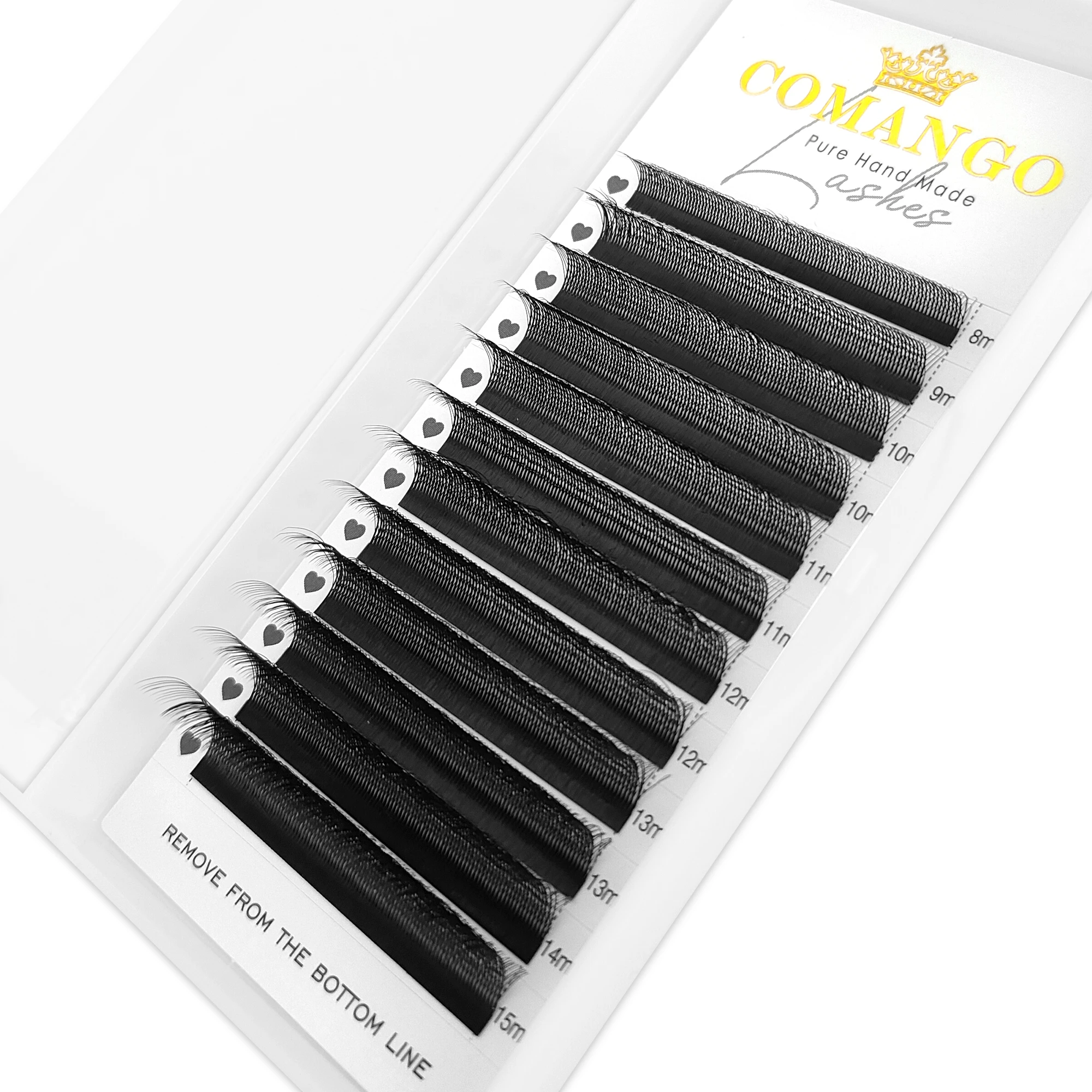 CoMango 3D W Three Core Eyelashes Extension C/D Curl W Shape Premade Fans Black  Spike 3D W False Soft Natural Lashes
