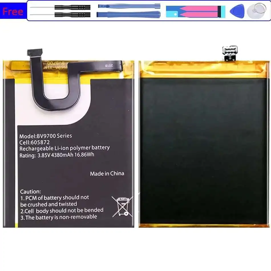 

Mobile Phone Battery 4380mAh For Blackview Bv9700 Pro Bv9700PRO Series 605872 Premium Replacement Durable