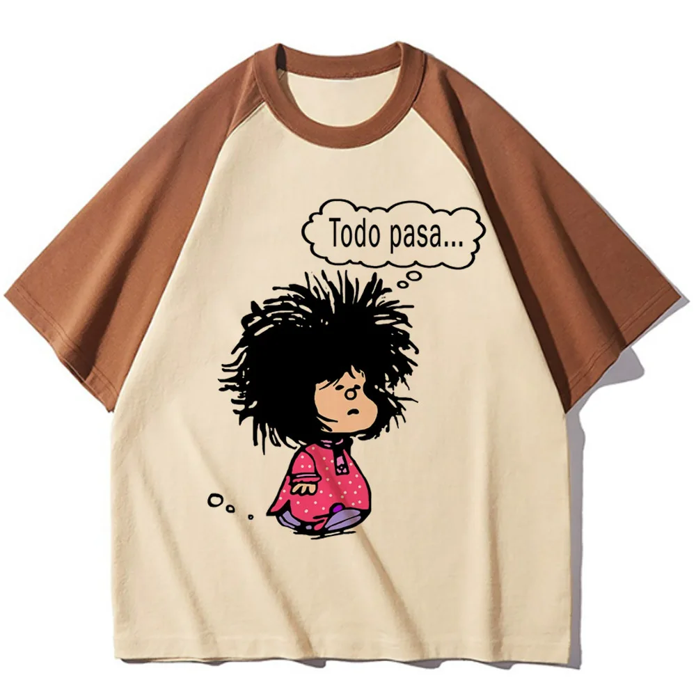 Mafalda tshirt women streetwear breathable Tee female y2k manga Japanese clothes