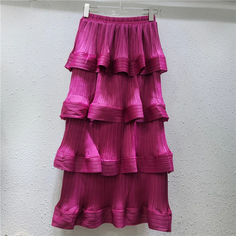 Tiered Ruffle Dress. Elegant pleats & a chic, designer silhouette for your standout fall wardrobe.