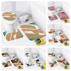 Home bathroom floor mats animal style Bath Foot mat modern accessories rug Toilet mat Bathtub anti-slip carpet morandi Nordic