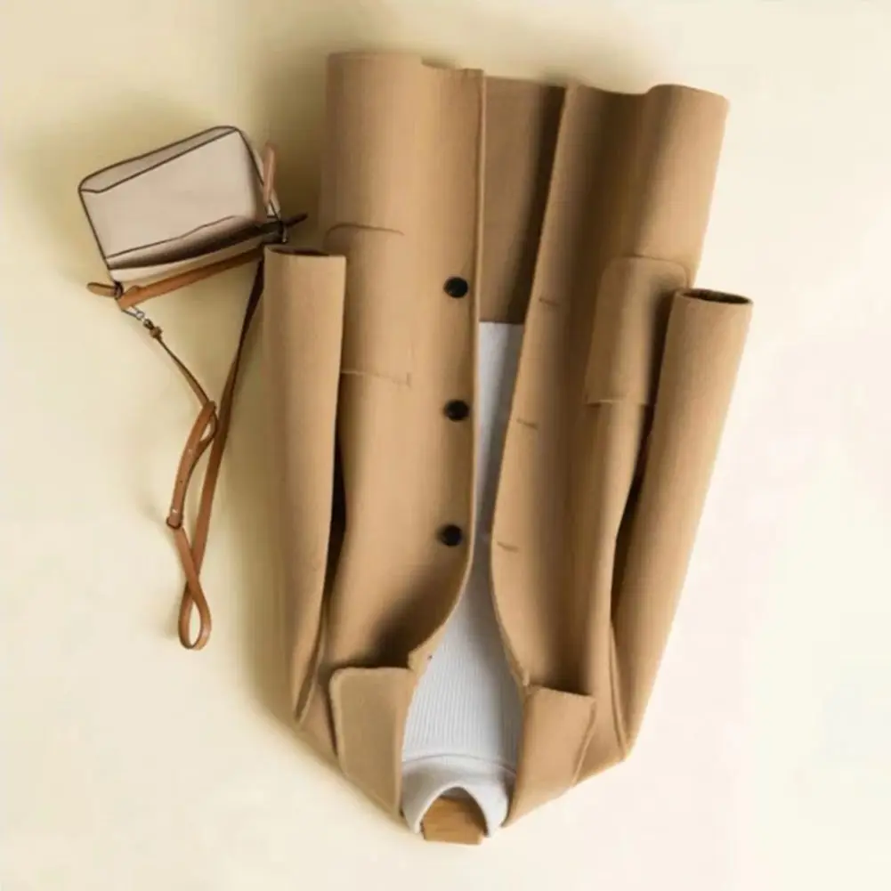 

2025 Women Winter Jacket Windproof Jacket Elegant Women's Winter Coat with Turn-down Collar Single-breasted Design Mid Length fo