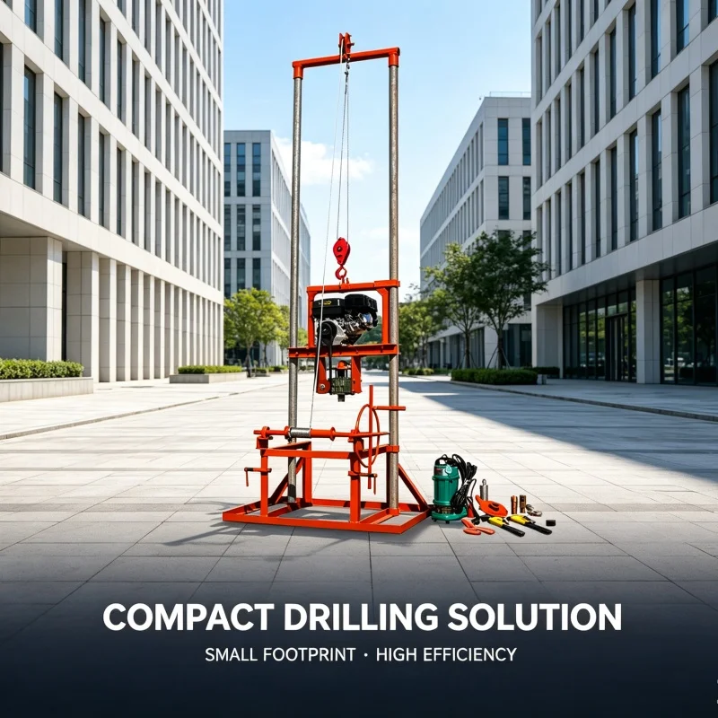 Customized High‑efficiency Gantry‑frame Water Well Drilling Rig, Small Water‑intake Equipment for Rural Courtyards