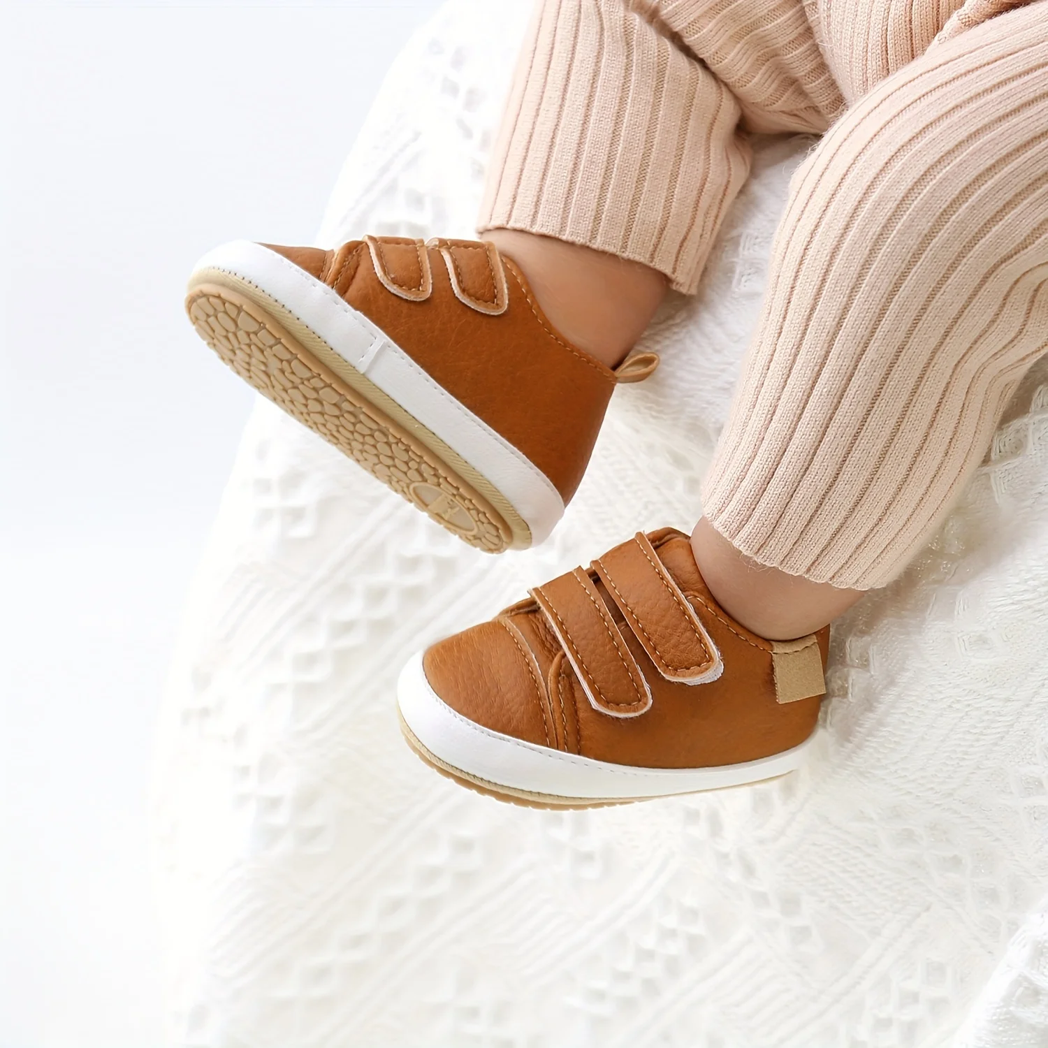 Newborn Baby Shoes Leather Casual Non-slip Toddler Infant Kids Boys Girl Walker Sneakers