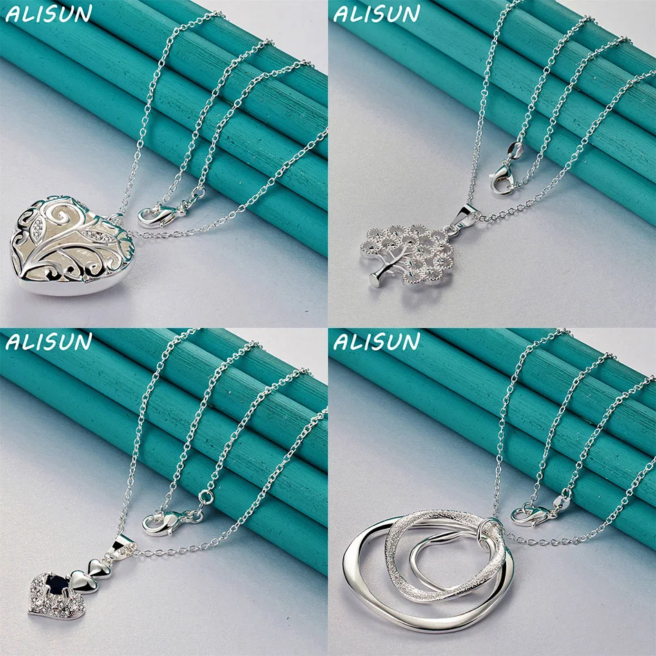 

ALISUN 40-75cm 925 Sterling Silver Design Pendant Necklace For Women Men Charm Trend Birthday Gifts Fashion Party Fine Jewelry