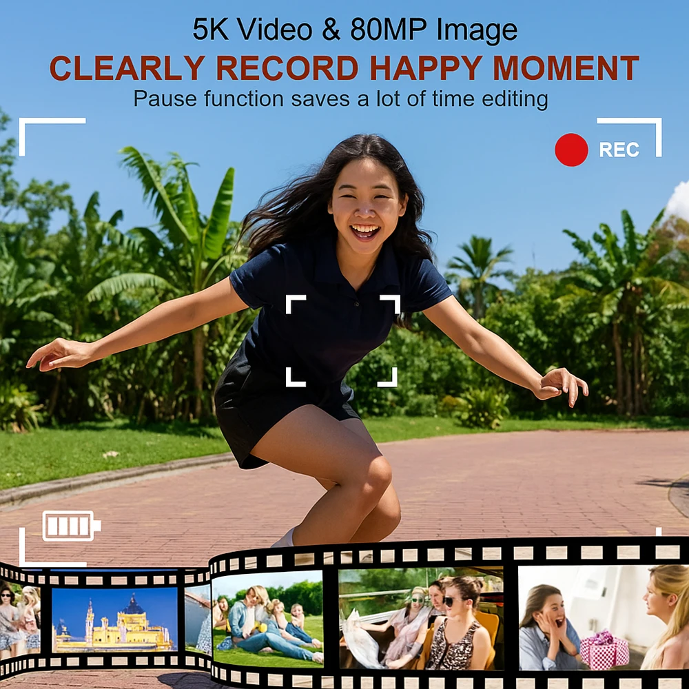5K HD Digital Camera WiFi 80MP - Kids Education News ulasan dan harga