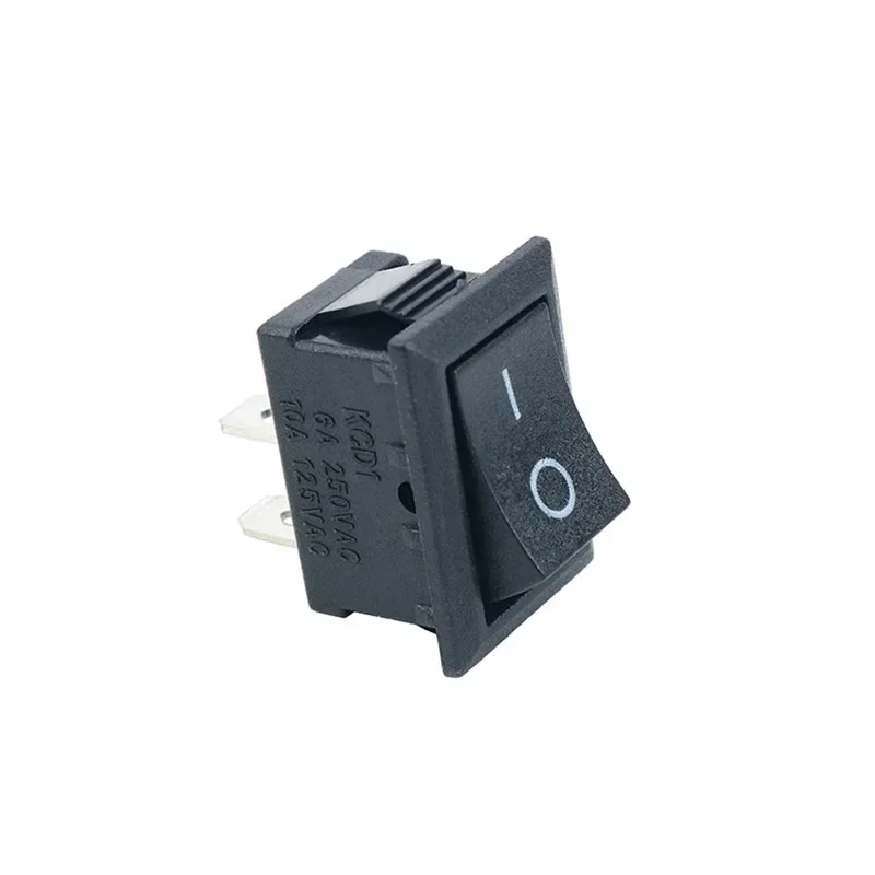 5Pcs Push Button Switch 10x15mm SPST 3Pin 3A 250V KCD11 Snap-in on/Off Mini Rocker Switch 10MM*15MM Black Red and White DIY